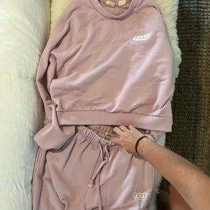 Purple Levi’s sweat set